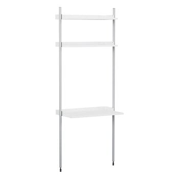 HAY Pier System 11 hylly työtasolla, PS valkoinen - alumiini, tuotekuva