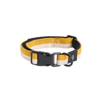 Accessori per animali, Collare Dogs di HAY, piatto, S-M, bianco naturale - ocra, Bianco