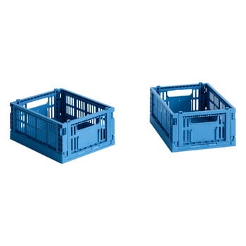 Scatole, Cassetta Colour Crate Mini, 2 pz, blu elettrico, Blu