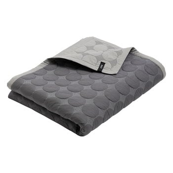 Bedspreads, Mega Dot Organic bed cover, dark grey, Gray