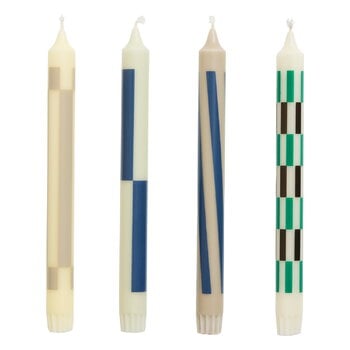 HAY Bougies Pattern, lot de 4, crème - foncé