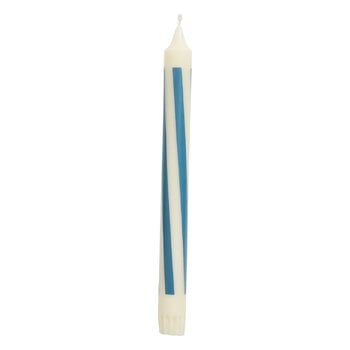 HAY Pattern candle, off-white - blue swirl