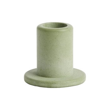 HAY Tube candleholder, S, concrete, dusty green, product image