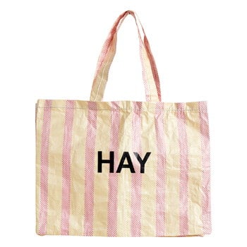 HAY Candy Stripe shopper, M, red - yellow