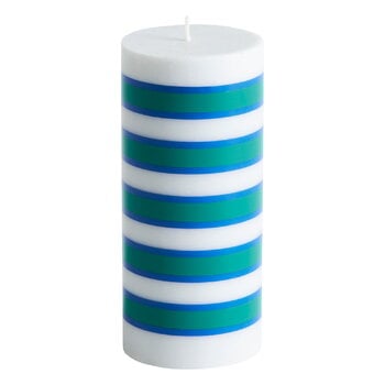 HAY Column kynttilä, S, vaaleanharmaa - sininen - vihreä