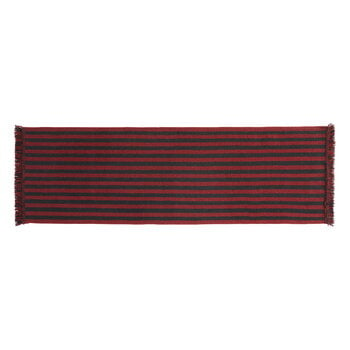 HAY Stripes and Stripes Wollteppich, 200 x 60 cm, Kirschrot