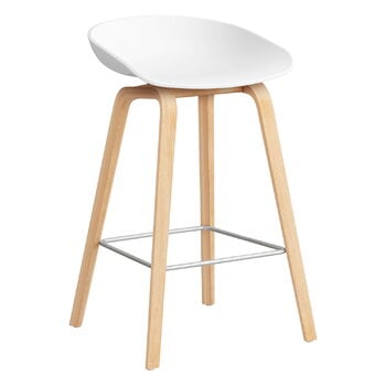 HAY About A Stool AAS32, 65 cm, white 2.0 - soaped oak - steel