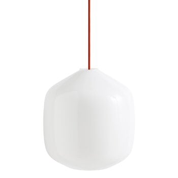 Lampade a sospensione, Lampada a sospensione Buoy 300, corda rosso arrugginito, Bianco