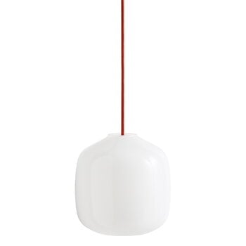 Pendant lamps, Buoy 200 pendant, rusty red cord, White