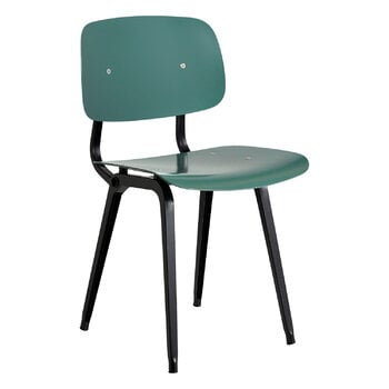 Dining chairs, Revolt chair, black - petrol green 3.0, Black