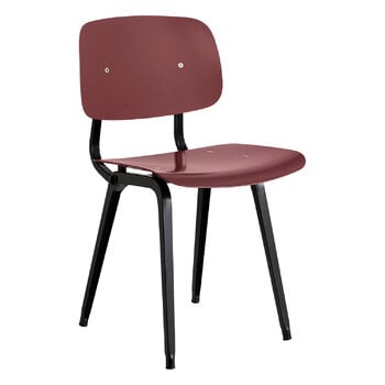 Dining chairs, Revolt chair, black - plum red 3.0, Black