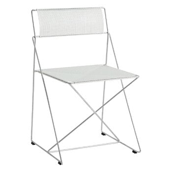 Patio chairs, X-Line chair, hot galvanized - chalk white, White