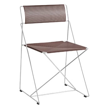 Patio chairs, X-Line chair, hot galvanized - iron red, Silver