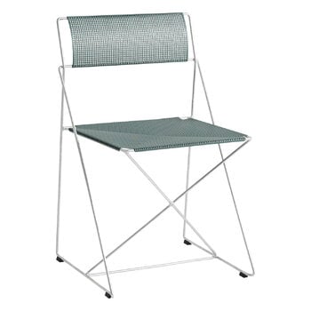 Patio chairs, X-Line chair, hot galvanized - moss, Silver