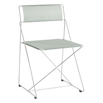 Patio chairs, X-Line chair, hot galvanized - pale linden, Silver