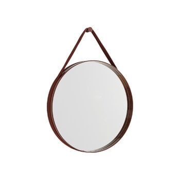 HAY Strap mirror, No 2, small, dark brown