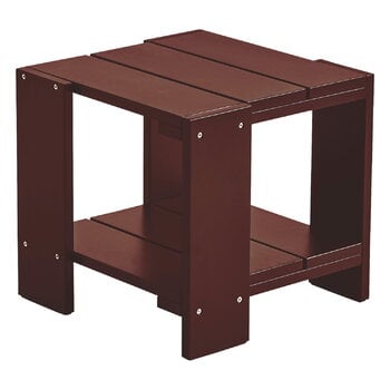 Tables de jardin, Table d’appoint Crate, 49,5 cm x 49,5 cm, oxyde de fer rouge, Rouge