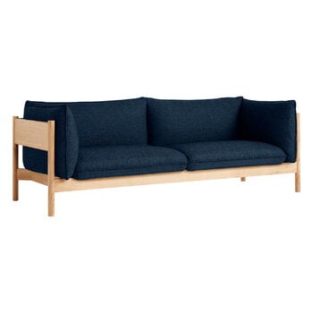 Divani e daybed, Divano Arbour, 3 posti, blu scuro Flamiber - rovere oliato e cer, Blu