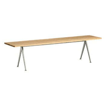 Benches, Pyramid bench 12, 190 x 45 cm, beige - lacquered oak, Beige