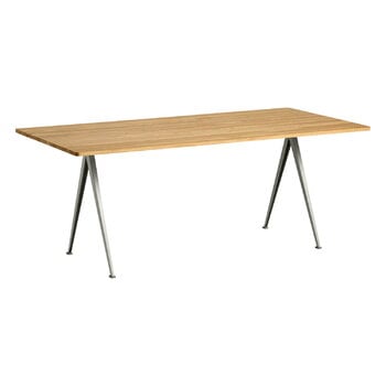 Dining tables, Pyramid table 02, 190 x 85 cm, beige - lacquered oak, Beige