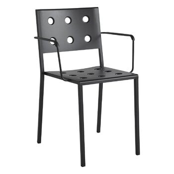 HAY Balcony dining chair with armrest, anthracite