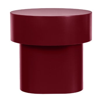 Tavoli da salotto, Tavolino Stump, 50 cm, rosso vinaccia, Rosso