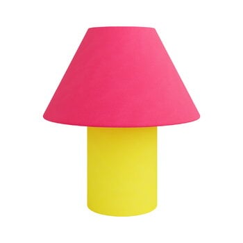 Lampade da tavolo, Lampada da tavolo Toto, media, magenta - giallo cera, Rosso