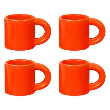 Becher und Tassen, Bronto Espressotasse, 4 Stück, Orange, Orange