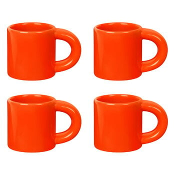 Tasses et mugs, Tasse à expresso Bronto, 4 pièces, orange, Orange