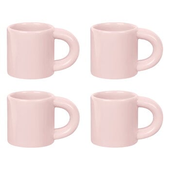 Tazze, Tazzina da caffè espresso Bronto, 4 pz, rosa, Rosa