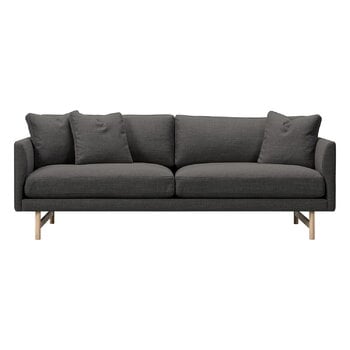 Sofas, Calmo Sofa 95, 2-Sitzer, Eiche lackiert - Sunniva 173, Grau