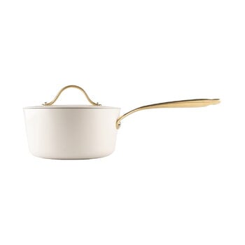 Kochtöpfe, Stielkasserolle mit Deckel Royal Pearl, 18 cm, 2 l, Weiß