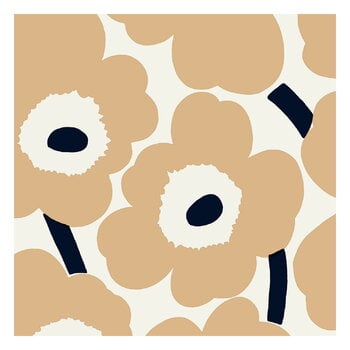 Servetter, Marimekko Unikko pappersservett, 20 st, sand, Beige