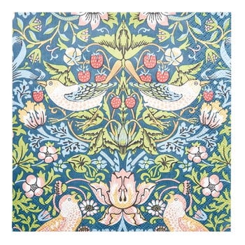 Havi Tovagliolo William Morris, Strawberry Thief, 20 pz, blu, immagine prodotto