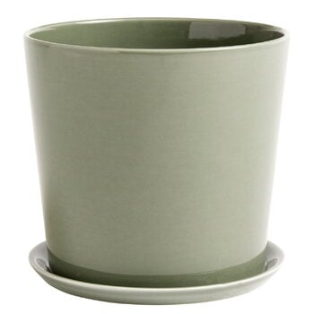 HAY Pot et soucoupe Botanical Family, XL, dusty green