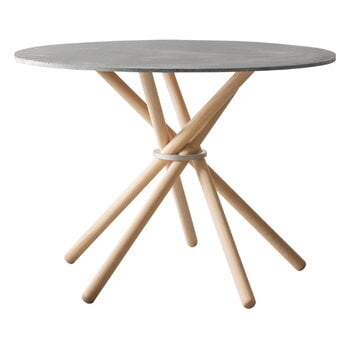 Eberhart Furniture Tavolo da pranzo Hector, 105 cm, cemento chiaro - rovere chiaro