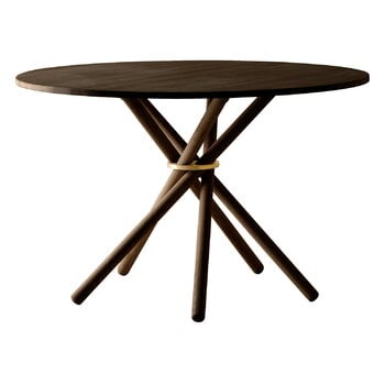 Eberhart Furniture Table de salle à manger Hector, 120 cm, chêne foncé