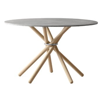 Eberhart Furniture Hector dining table, 120 cm, light concrete - light oak