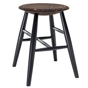 Hem Drifted stool, dark cork - black