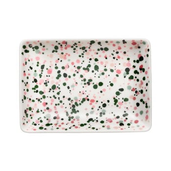Iittala OTC Helle A6 plate, 10 x 15 cm, pink - green