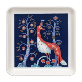 Iittala Assiette Taika, carrée, 12 x 12 cm, bleue