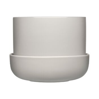 Planters & plant pots, Nappula plant pot with saucer, 170 x 130 mm, pale grey, Gray