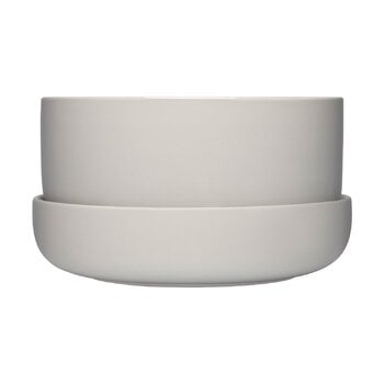 Planters & plant pots, Nappula plant pot with saucer, M, pale grey, Gray