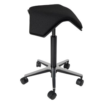 Chaises de bureau, Siège-selle ILOA One, frêne noir -  noir Fame 60999, Noir