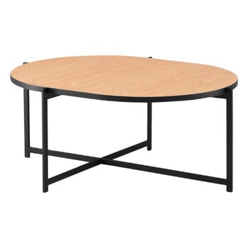 Interface Table basse Pilleri, 60 x 80 cm, noir - chêne