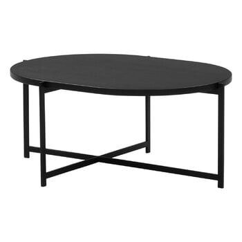 Interface Table basse Pilleri, 60 x 80 cm, noir - chêne noir