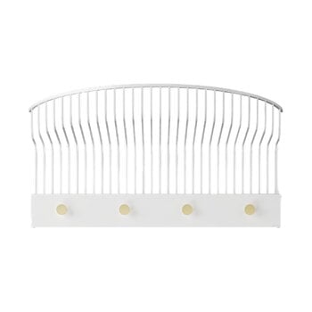 Wall coat racks, Lunett hat shelf, white, White