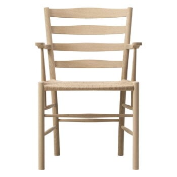 Dining chairs, Klint armchair, soaped oak - natural paper cord, Natural