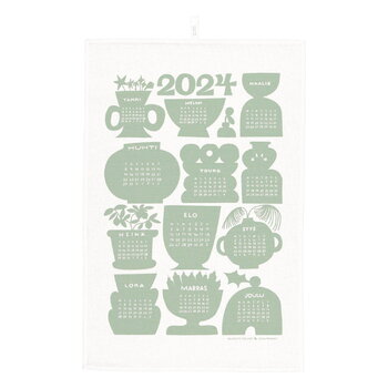 Kauniste Calendar Kitchen Towel 2024 Green 1024x1024 
