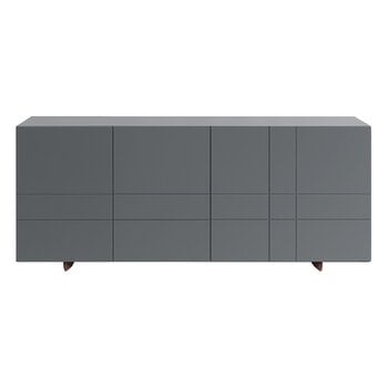 Cassettiere e credenze, Mobile contenitore Kilt, 137 cm, storm grey - rovere affumicato, Grigio